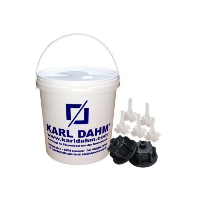 Karl Dahm 50 Zughauben schwarz + 250 Gewindelaschen 2 mm 12450