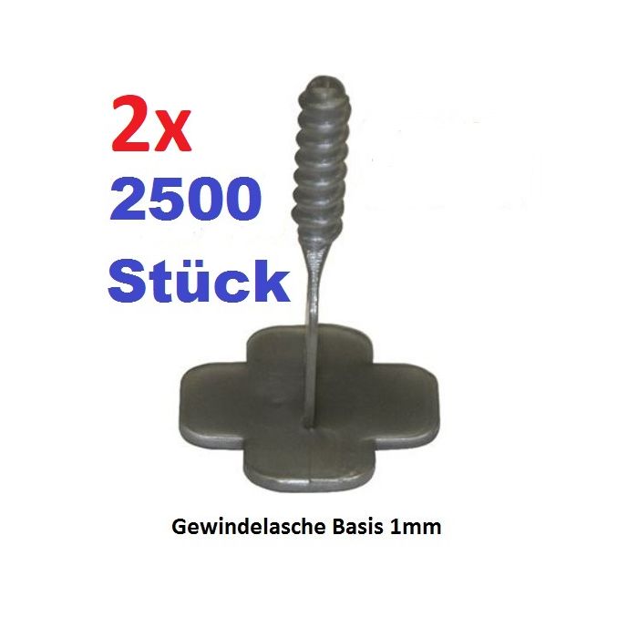 BLACK DEAL Karl Dahm 2x2500 Stück Gewindelasche Standard 1 mm Art. Nr. 12488