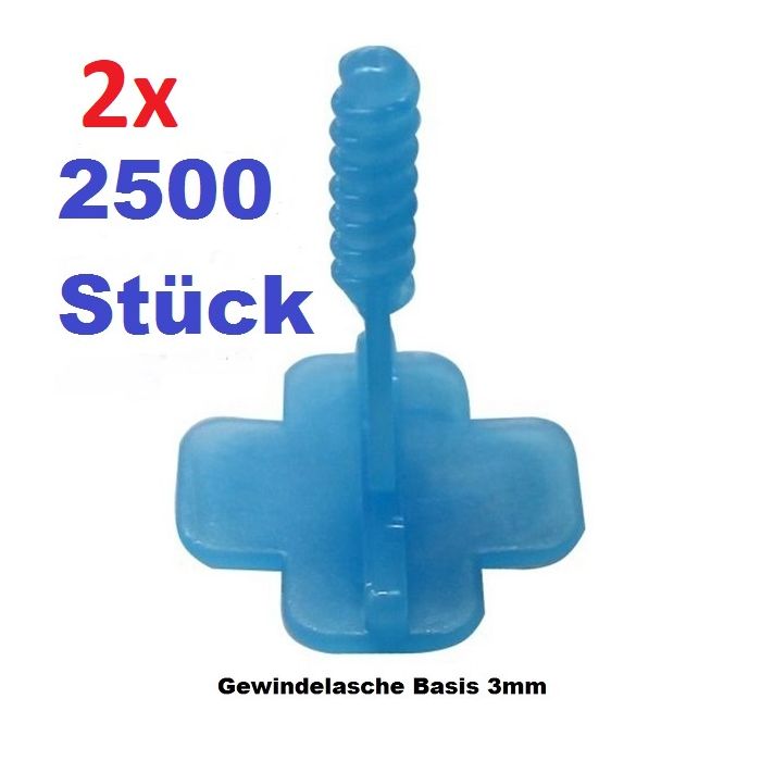 BLACK DEAL Karl Dahm 2x2500 Stück Gewindelasche Standard 3 mm Art. Nr. 12517