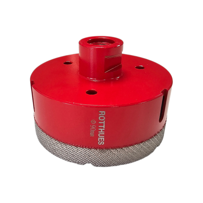 Matrix Diamant-Bohrkrone Hohlbohrer Ø90, Segmenthöhe 15 mm, für Fliesen Porzellan Keramik Marmor Granit