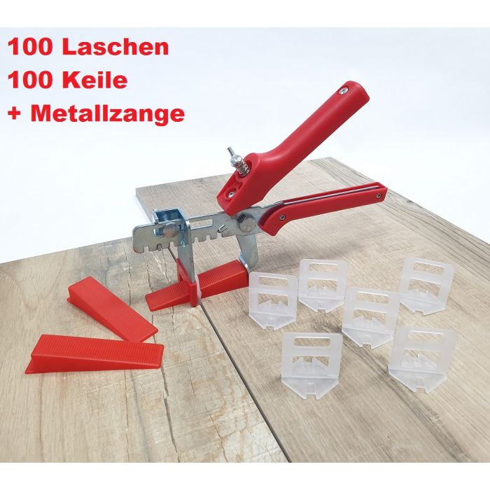 Basis-Set rot 2,5 mm Fugenbreite Nivelliersystem für Fliesenstärke von 3-12 mm