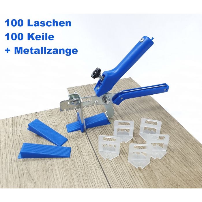 Basis-Set blau 1,5 mm Fugenbreite Nivelliersystem für Fliesenstärke von 3-12 mm