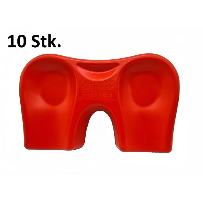 Black Deal Rotthues Kniekissen 10er Set Ergonomic Kniepolster Rot 230 x 370 x 50 mm
