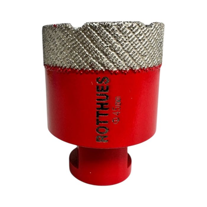 Diamant-Bohrkrone Ø45 x15x62 mm Rot M14 Segmenthöhe 15 mm präzise und saubere Bohrungen trocken & nass