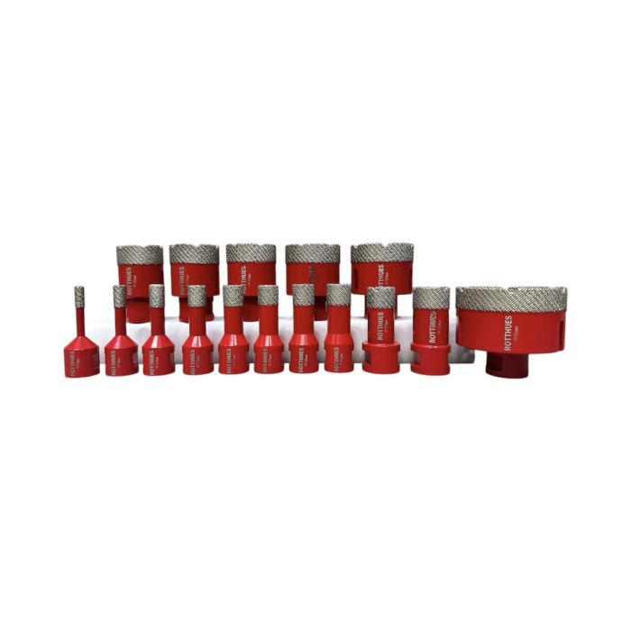 Diamant-Bohrkronen Rot M14 Ø6 - 68 mm Segmenthöhe 15 mm präzise und saubere Bohrungen trocken & nass