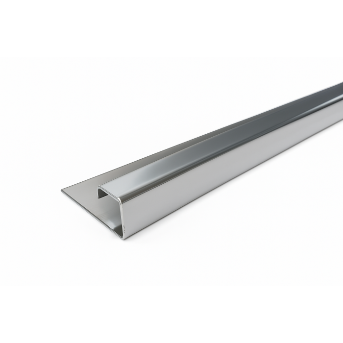 10 Stück á 2,50 m = 25 m Edelstahlschiene V2A R-Quadratprofil glänzend 8 mm