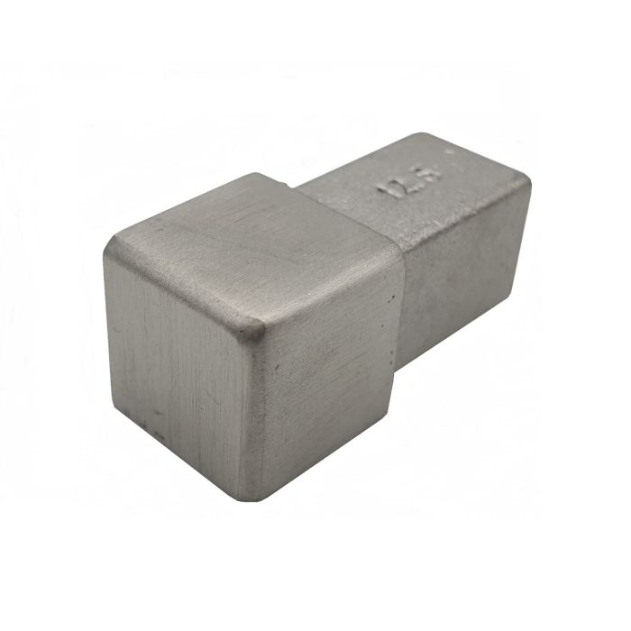 10 Stück Eckstück R-Quadratprofil gebürstet 12,5 mm Edelstahl V2A Vollmaterial