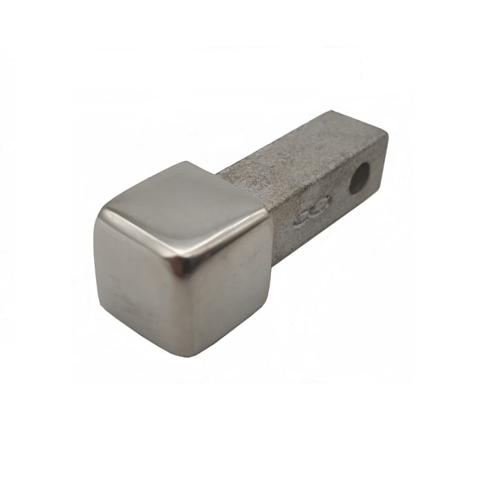 10 Stück Eckstück R-Quadratprofil glänzend 8 mm Edelstahl V2A Vollmaterial