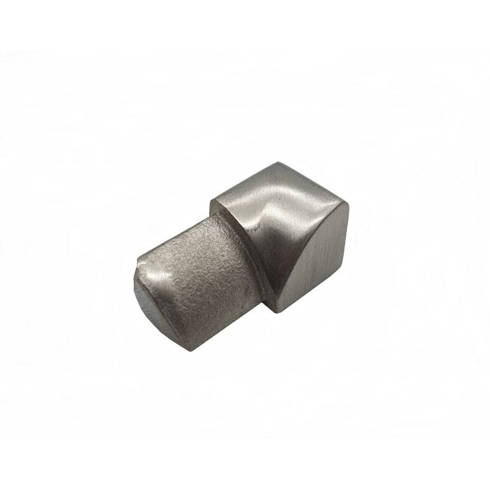 10 Stück Innenecke R-Rundprofil gebürstet 8 mm Edelstahl V2A Vollmaterial