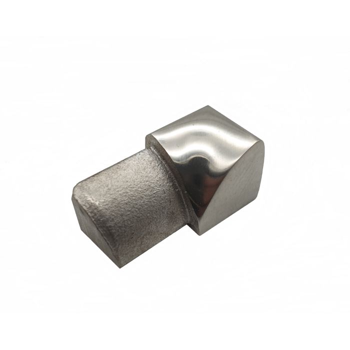 10 Stück Innenecke R-Rundprofil glänzend 8 mm Edelstahl V2A Vollmaterial
