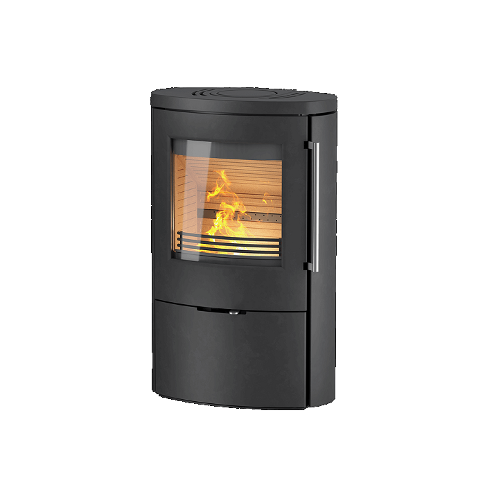 *Ausstellungsstück* TermaTech TT80RL Kaminofen Stahl schwarz | Holzfach