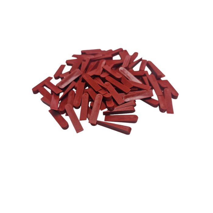 Fliesenkeile rot von 0-5 mm hoch