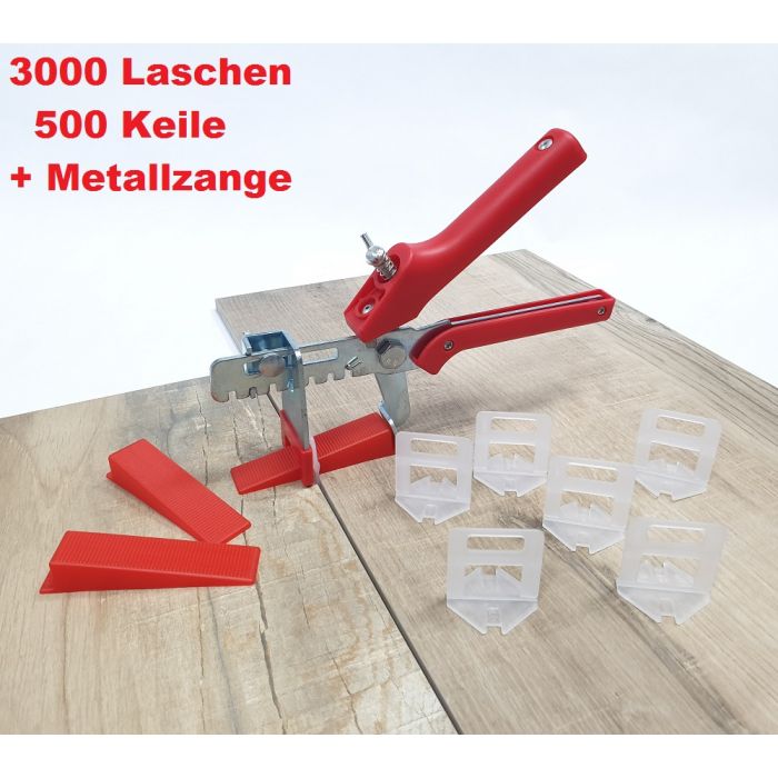  XL-Set rot 1,5 mm Fugenbreite Nivelliersystem für Fliesenstärke von 3-12 mm